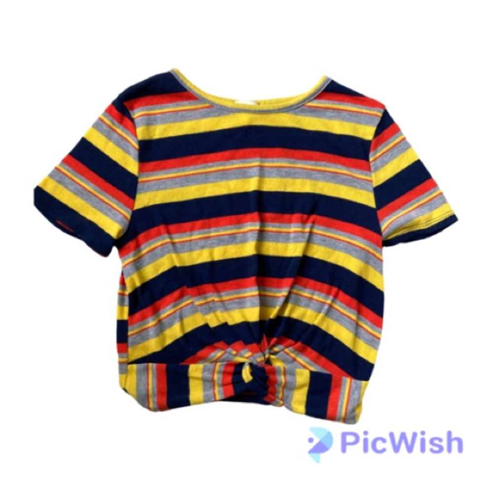 Striped cropped t-shirt